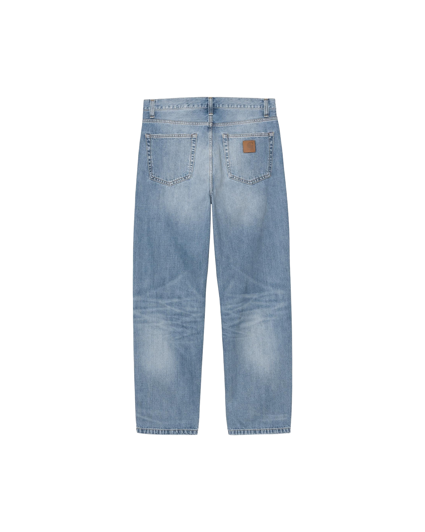 Jeans Aaron Carhartt WIP bleu clair washed coupe décontractée dos
