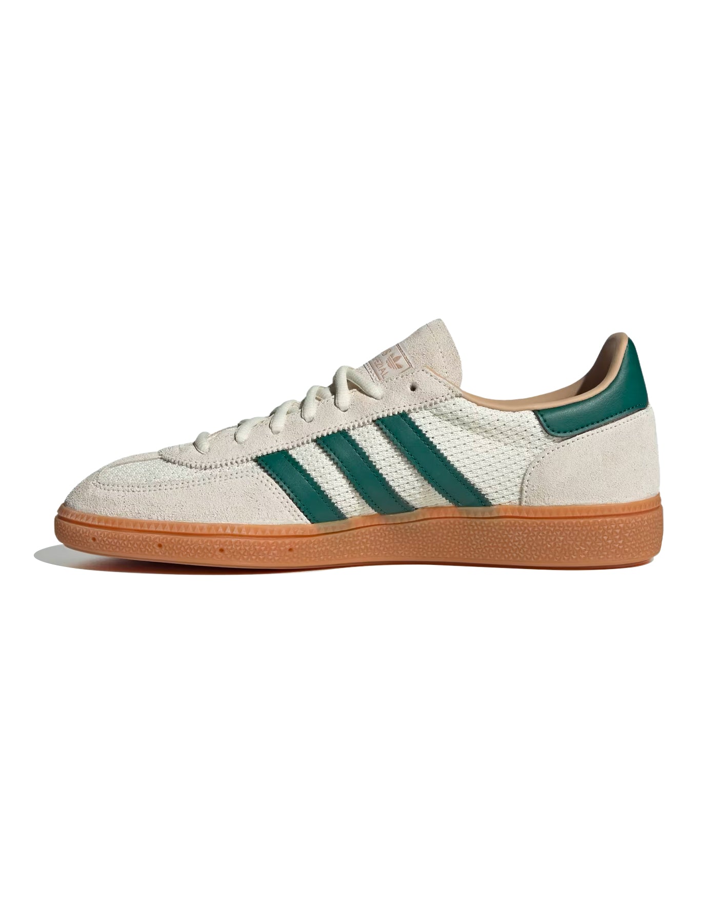 Sneakers Adidas Handball Spezial blanc cassé et vert collegiate, profil droit