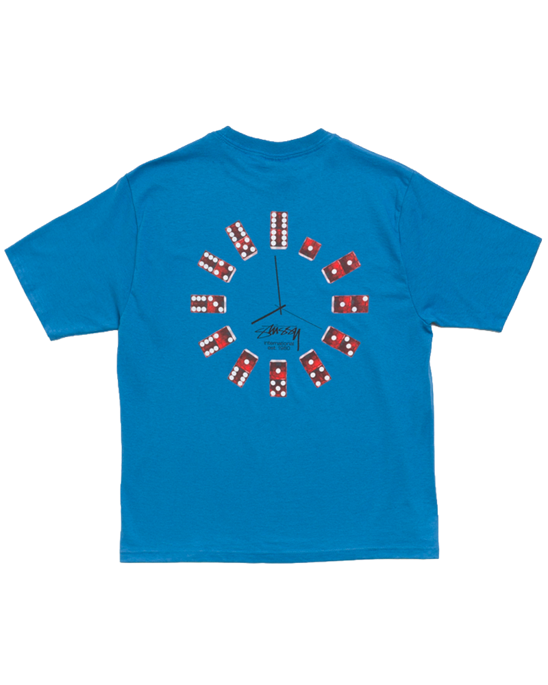 DICE CLOCK TEE BLUE
