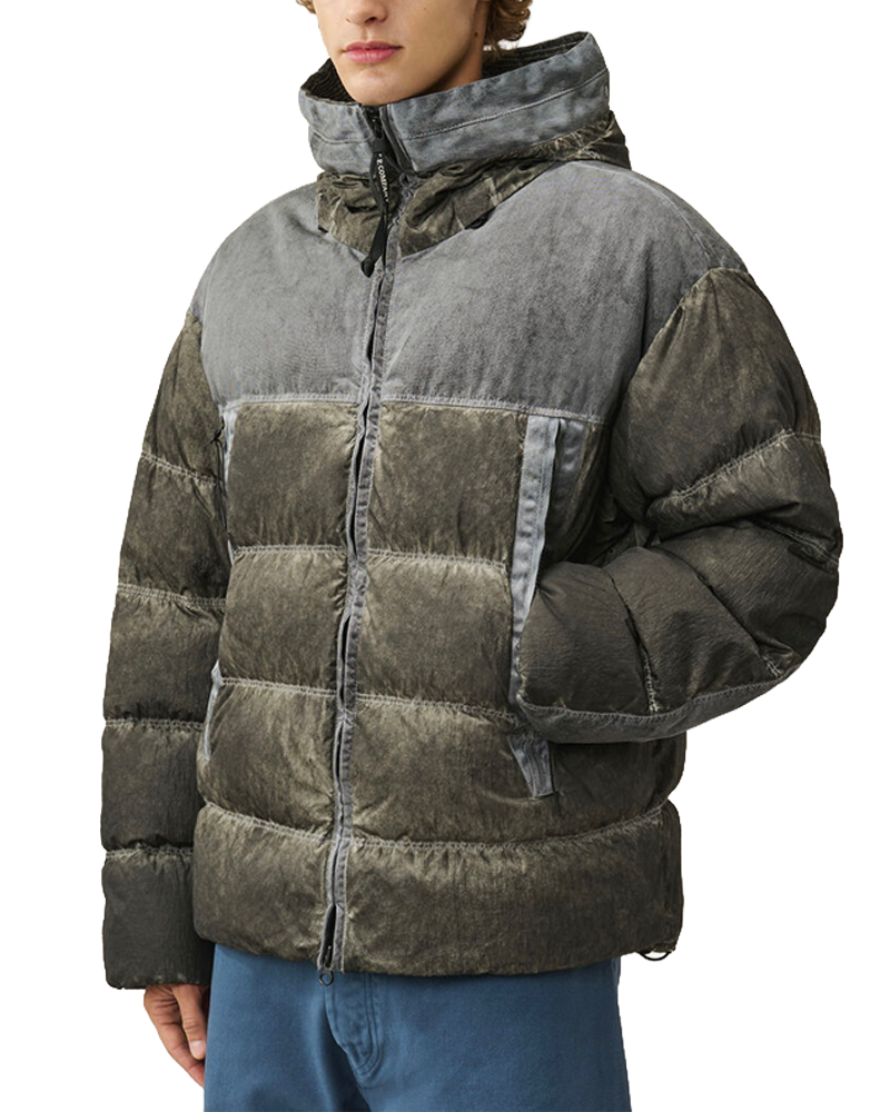 ECO-CHROME R MIXED GOGGLE DOWN JACKET RE-COLOR BLACK