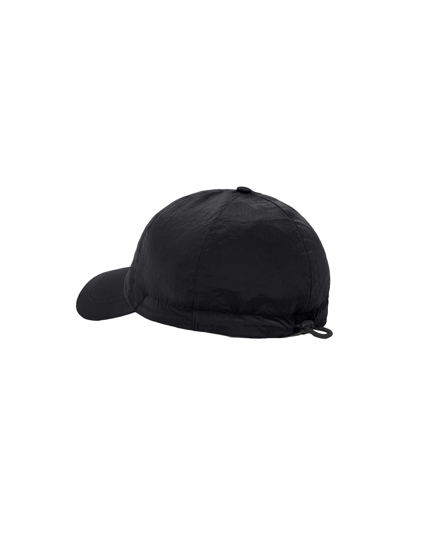 Casquette baseball Stone Island noire avec cordon ajusteur dos