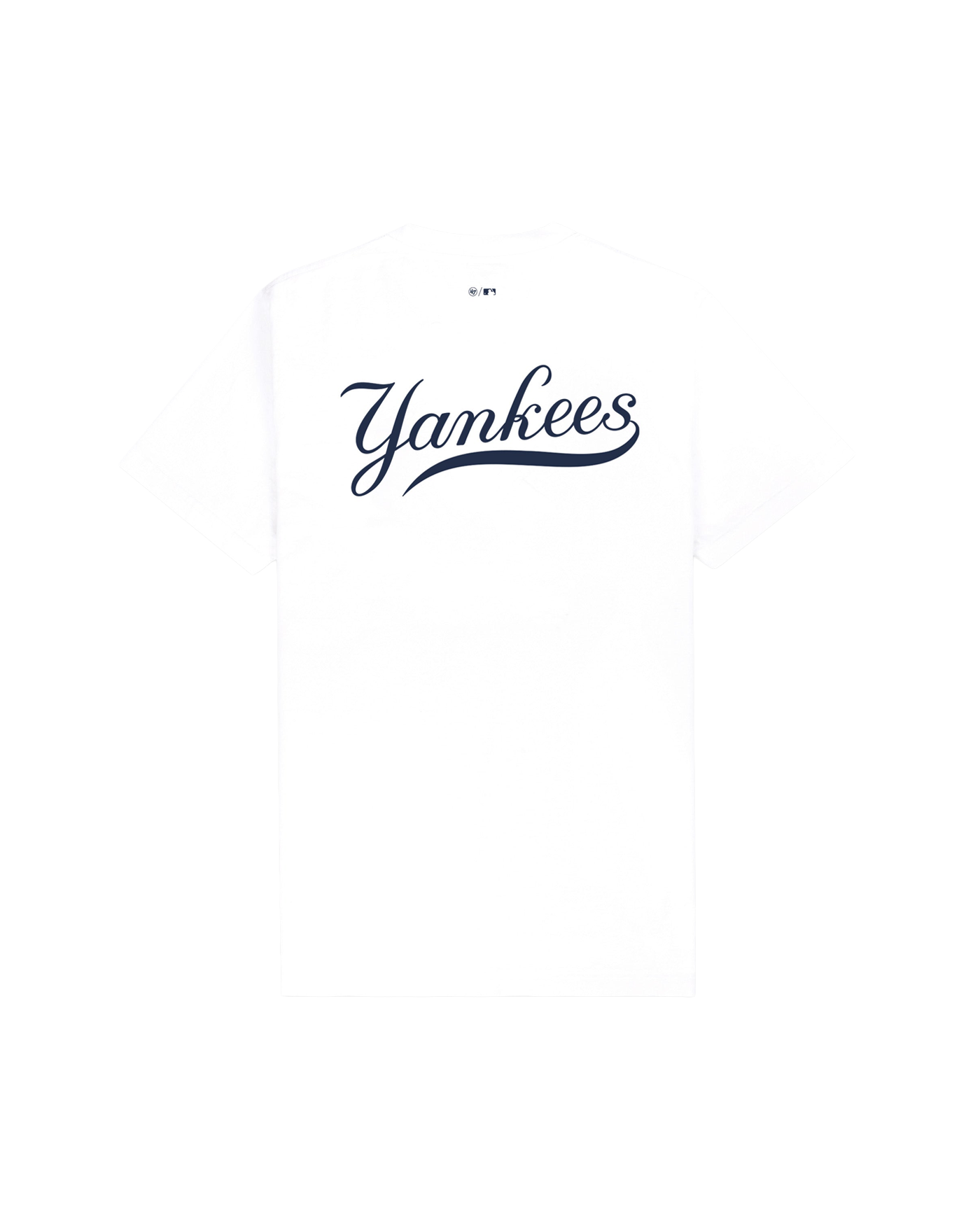 T-shirt Sporty & Rich x Yankees manches courtes blanc inscription marine dos