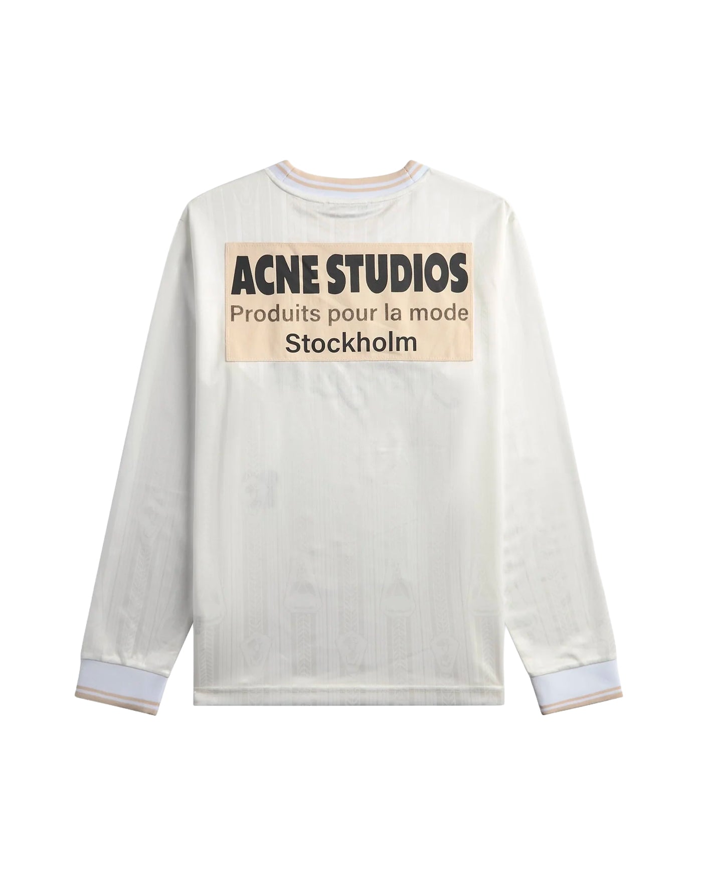 Jersey sport Acne Studios blanc cassé dos grand imprimé Stockholm