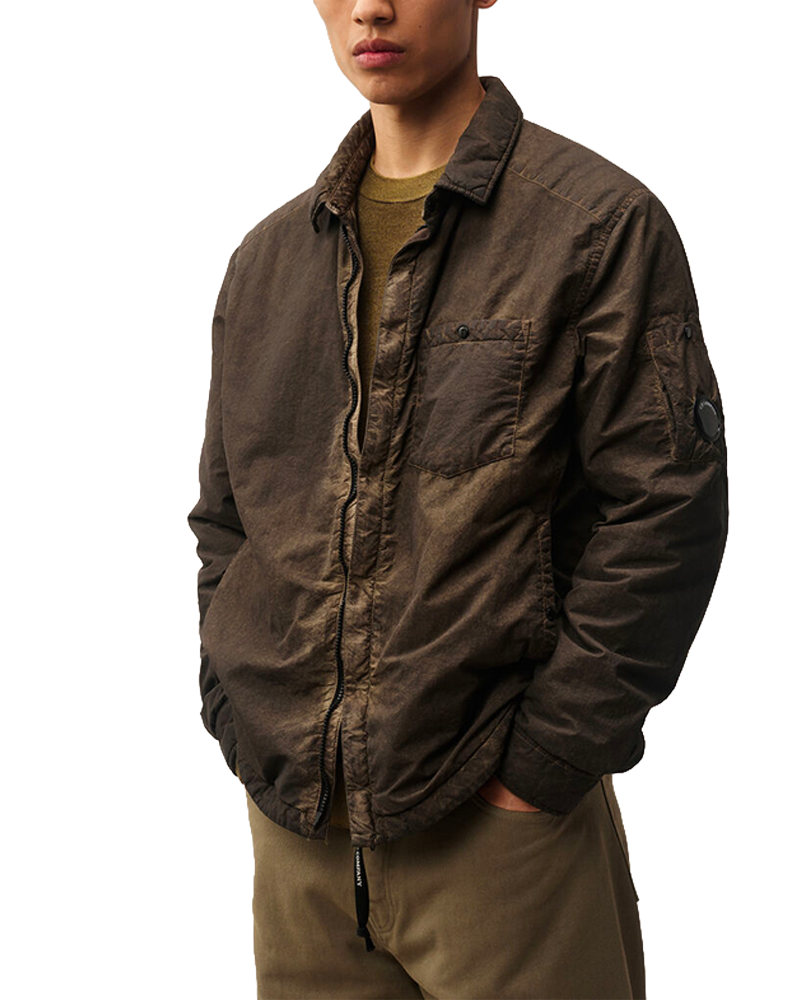 Surchemise C.P. Company coloris Re-Color Brown — vue de dos