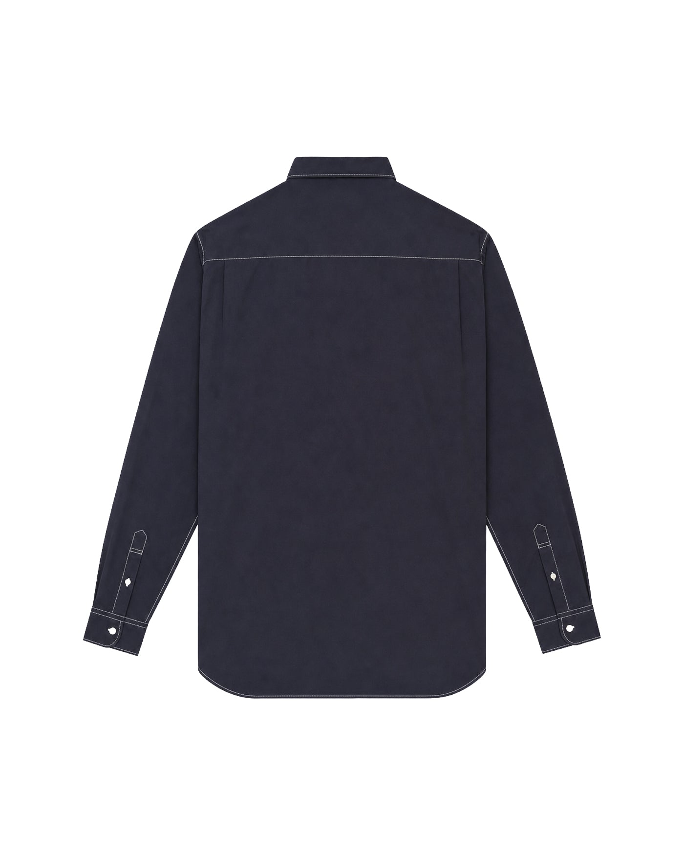 Chemise Comme des Garçons Homme navy surpiqûres blanches dos
