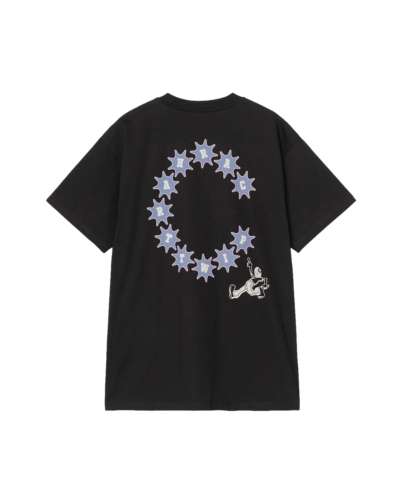 T-shirt Carhartt WIP C Trip noir avec grand print étoiles au dos, vue dos