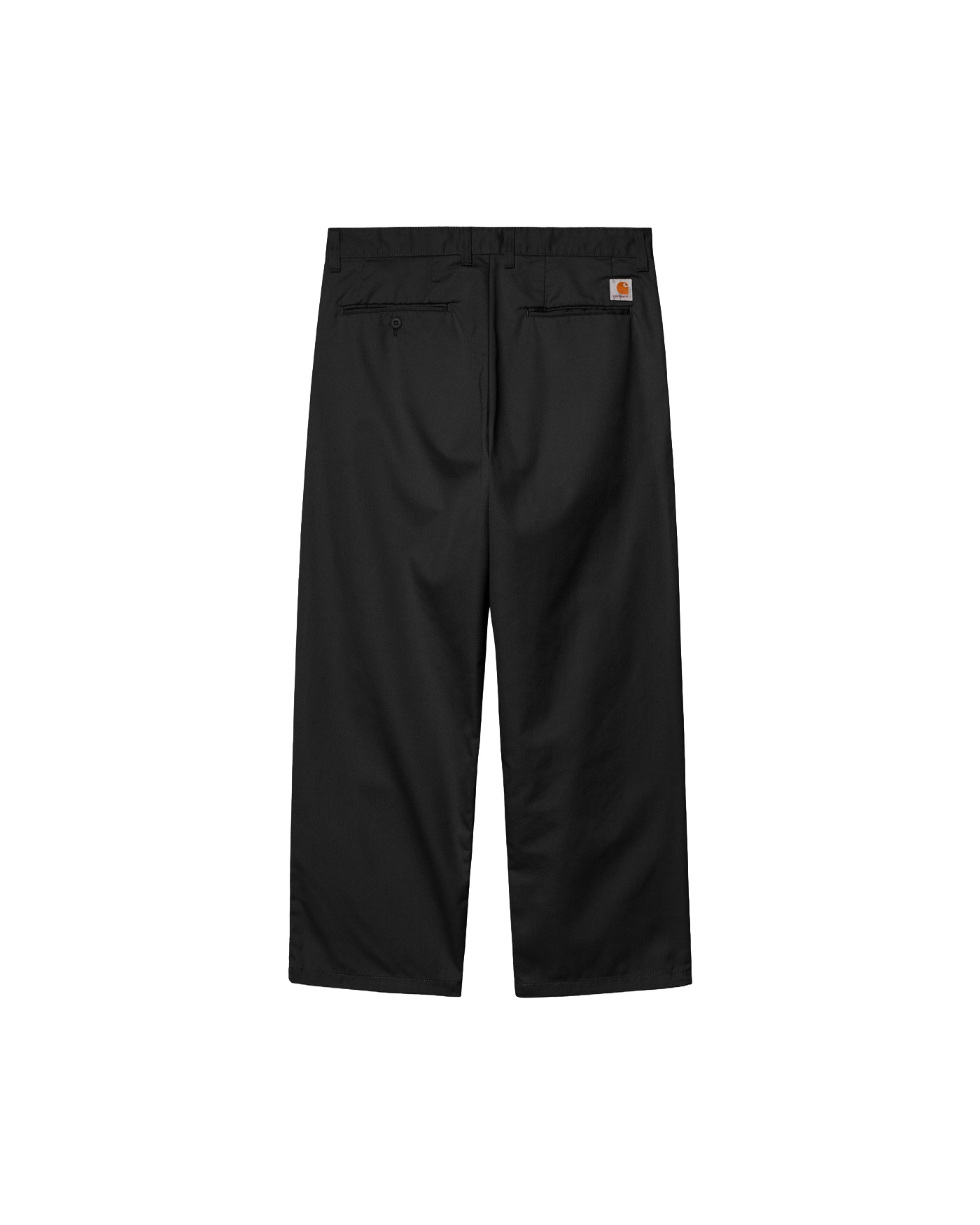 Pantalon Carhartt WIP Evan noir rincé coupe ample à plis, vue dos