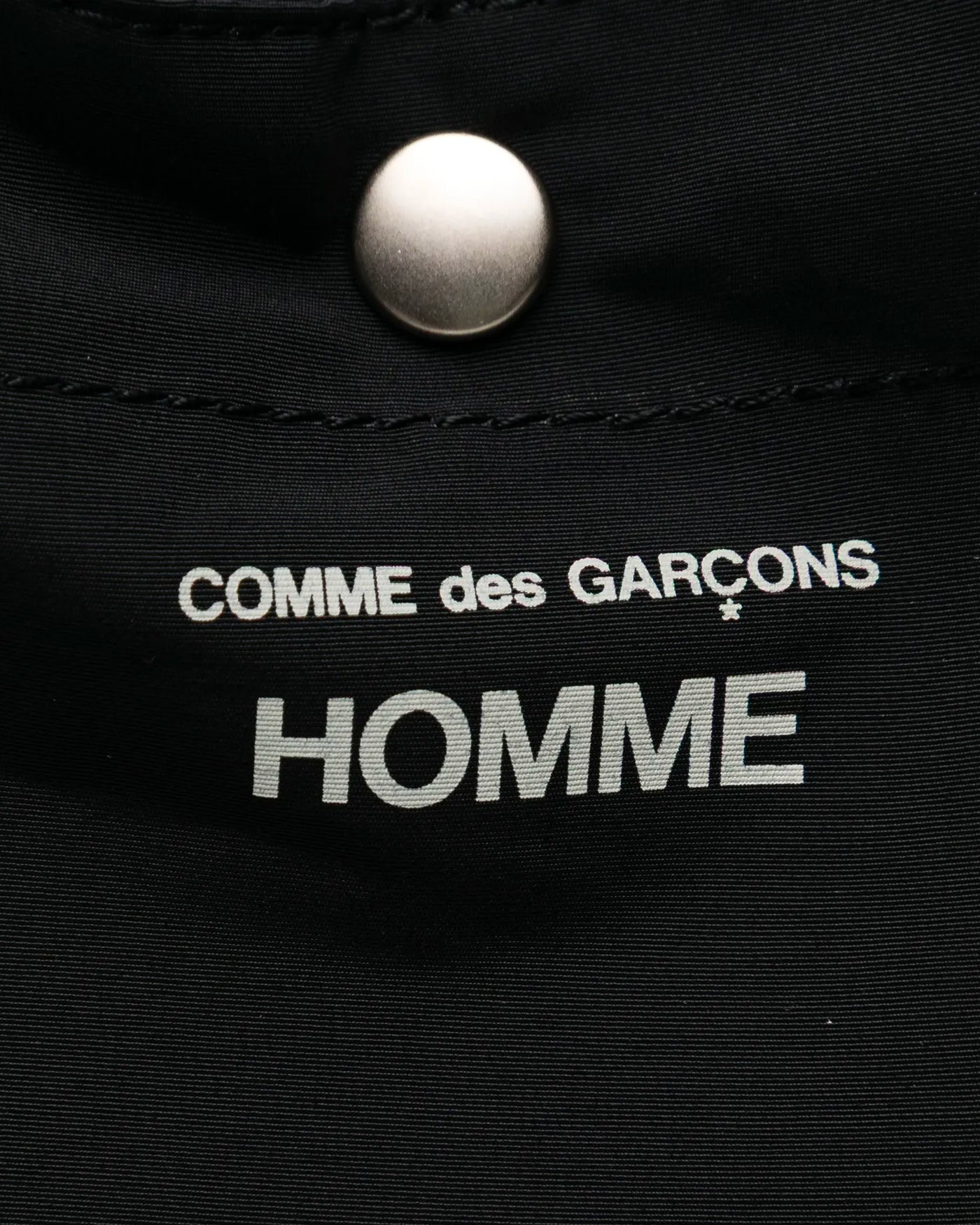 Tote bag Comme des Garçons Homme noir détail logo Homme brodé