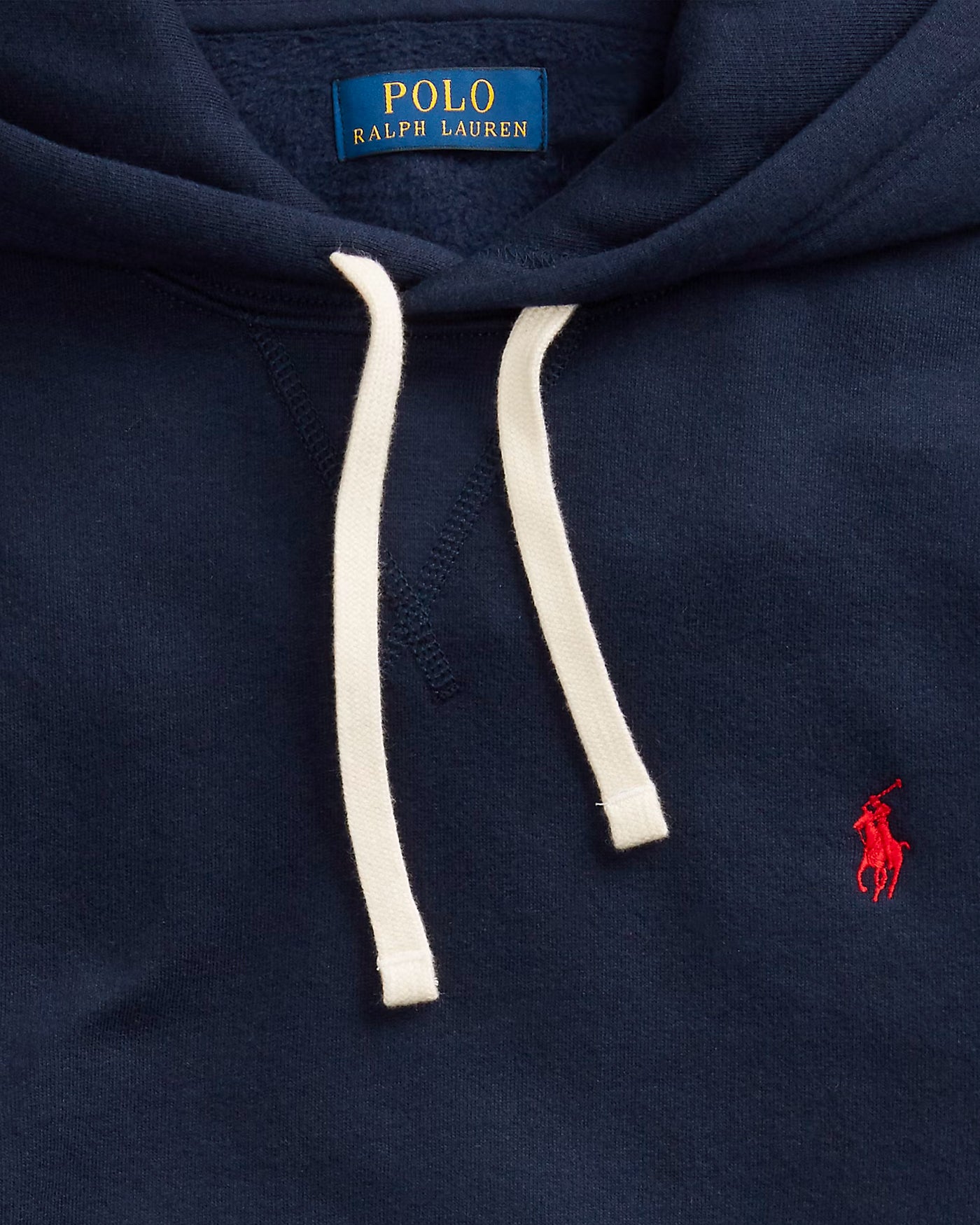Sweat à capuche Ralph Lauren Cruise Navy bleu marine détail capuche
