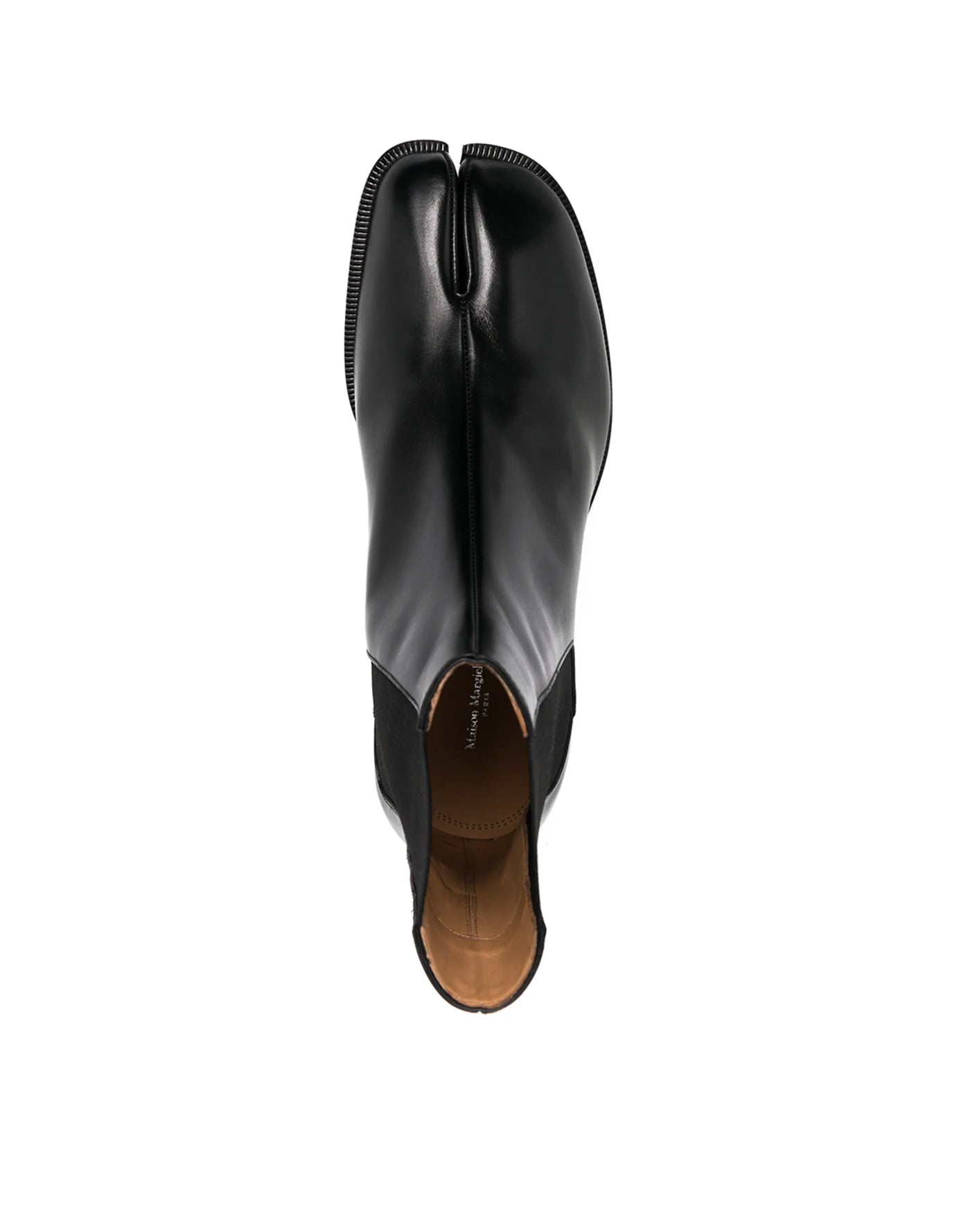 Chelsea boots Tabi Maison Margiela noires cuir lisse vue du dessus