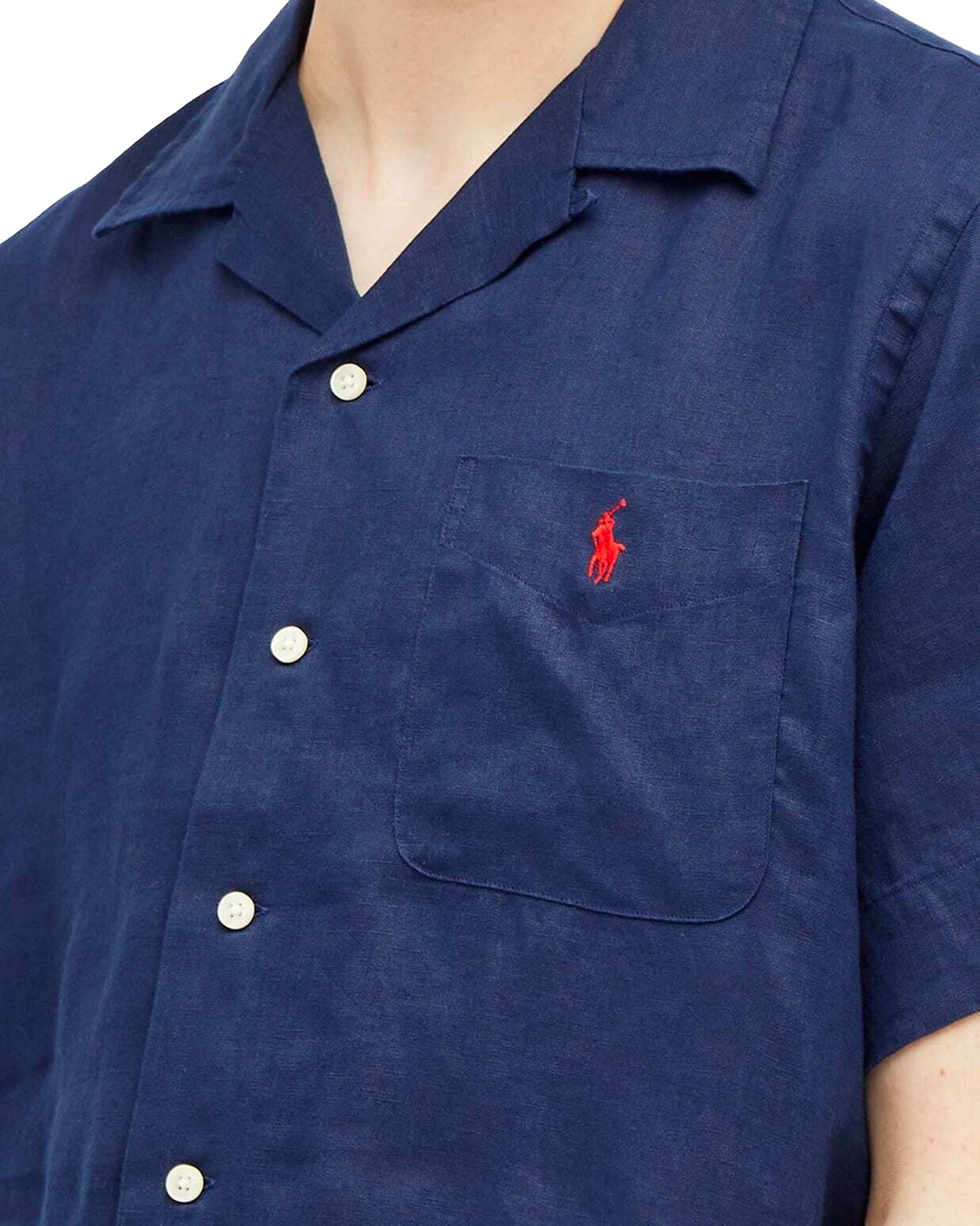 SHIRT S/S SPORT LINEN NEWPORT NAVY