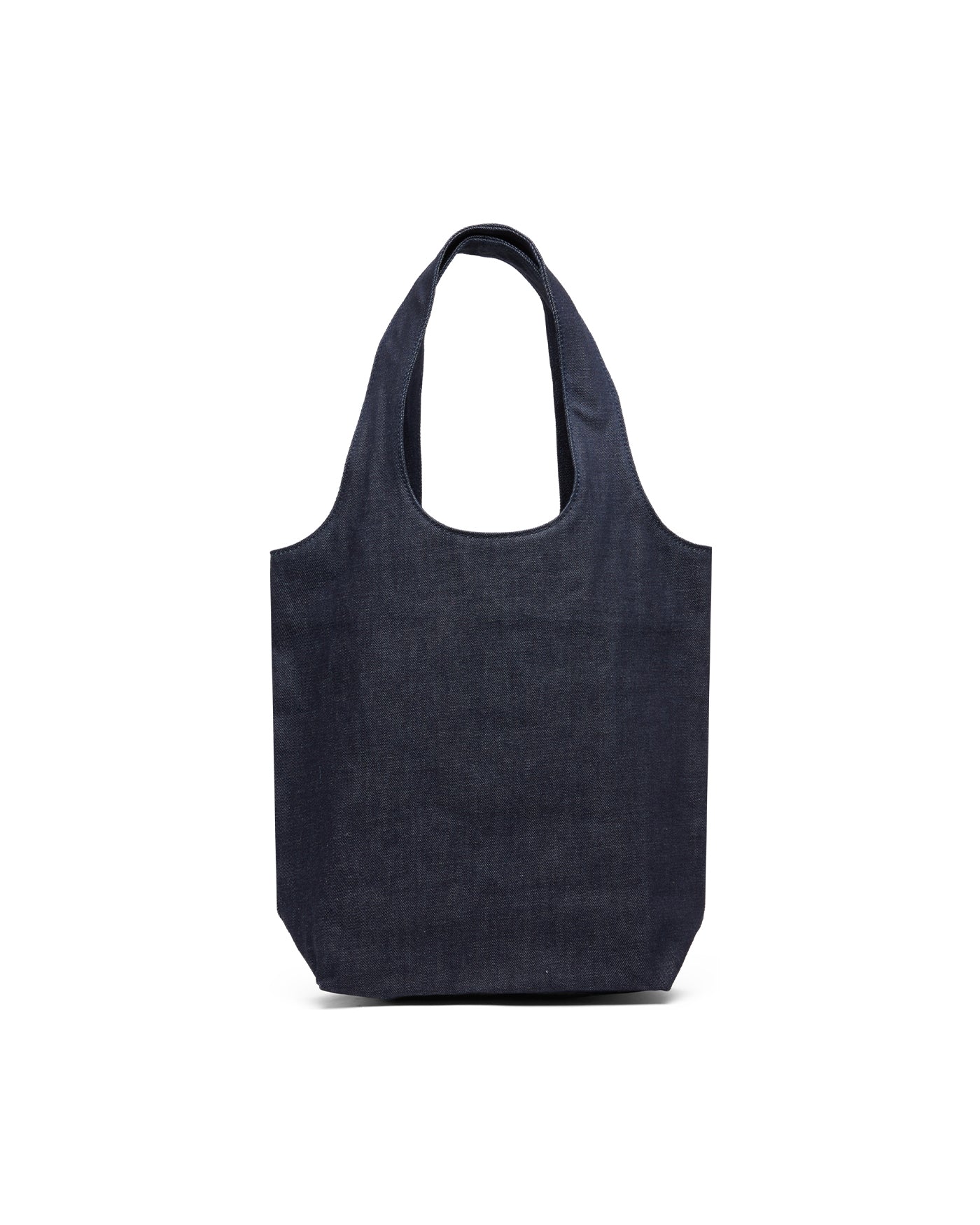 Tote bag A.P.C. Ninon Small denim bleu indigo sans logo vue de dos
