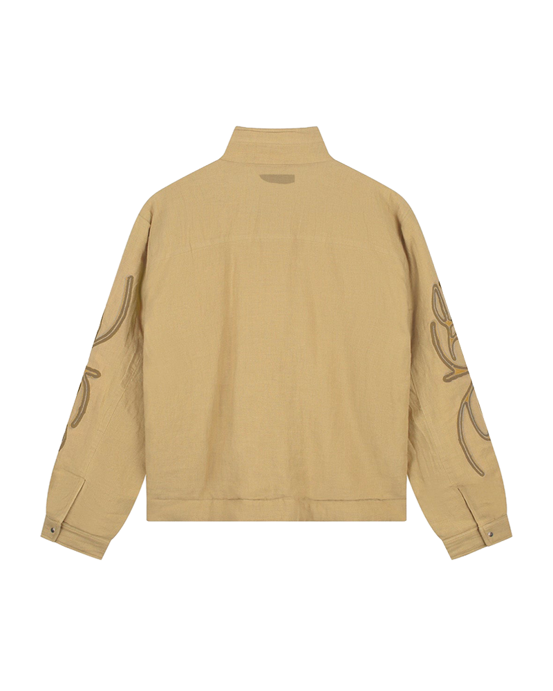 SWIRL UTILITY JACKET BROWN