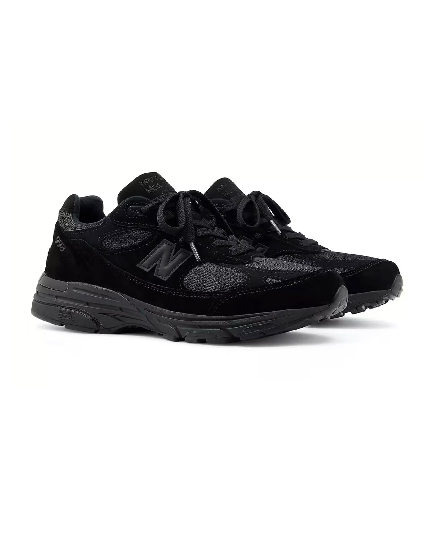 Sneakers New Balance 993 triple noir suède et mesh vue paire face