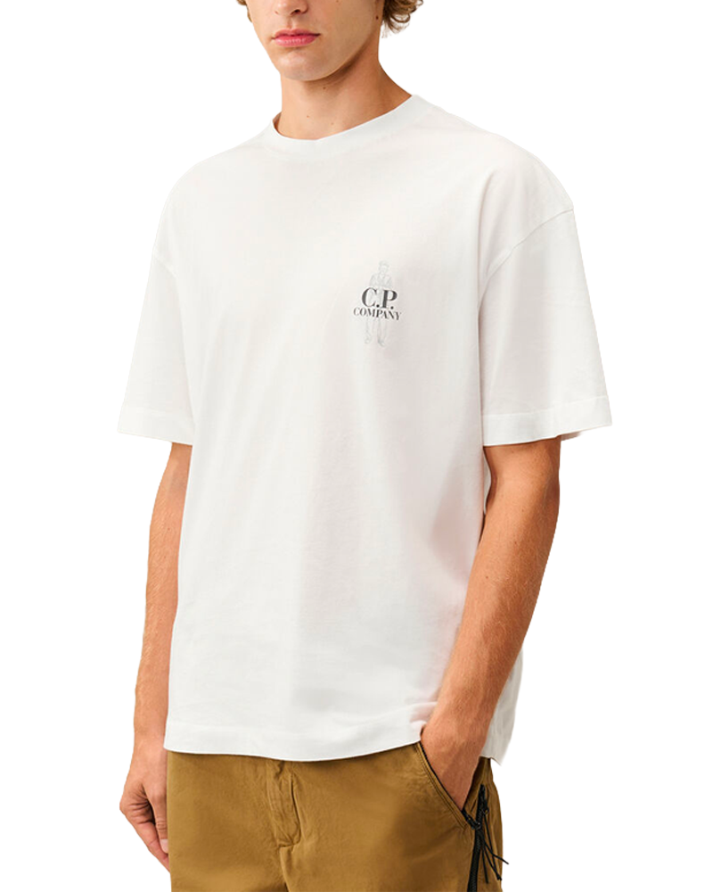 T-shirt C.P. Company coloris Gauze White — vue de dos