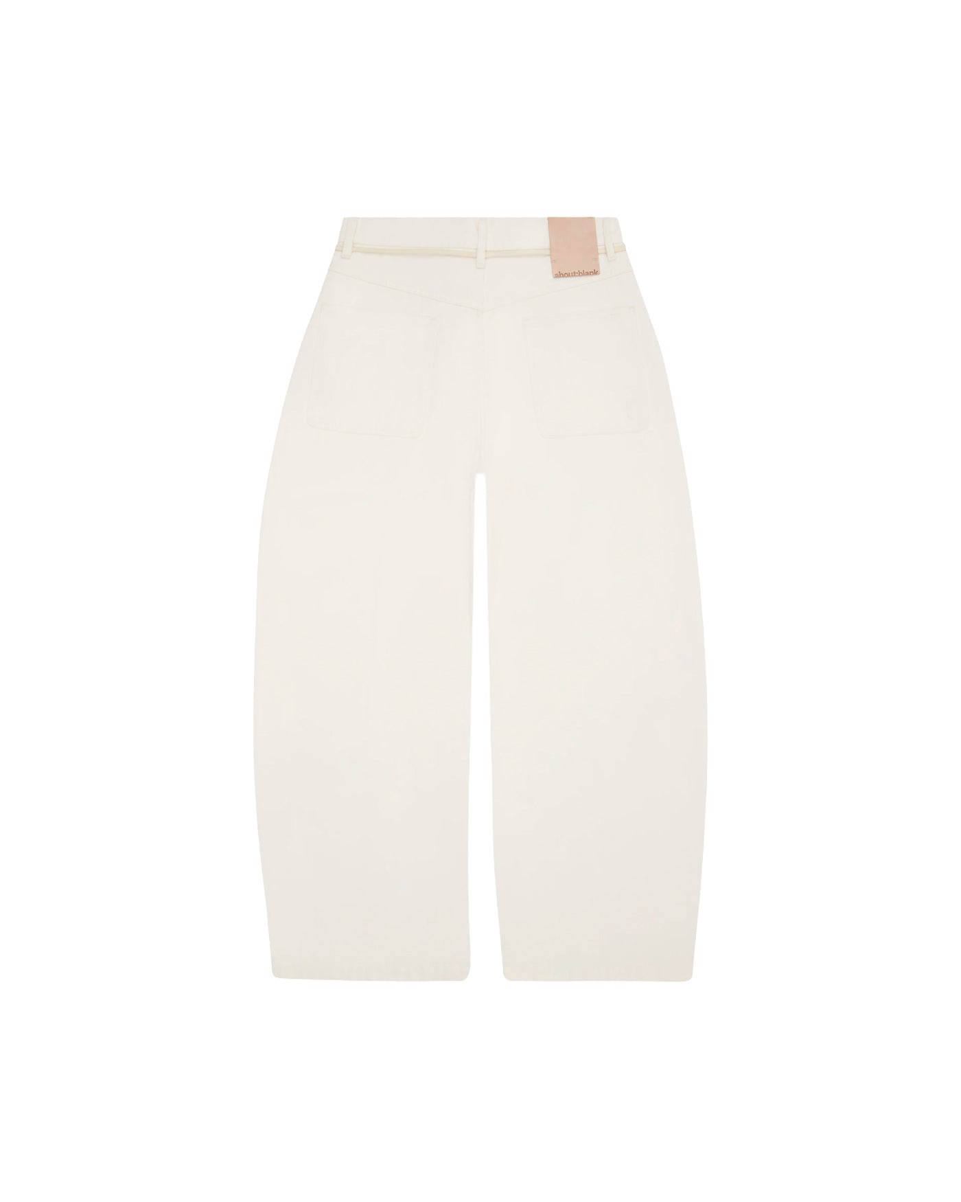 Jeans About:Blank Denim Wide Leg écru taille haute languette cuir dos