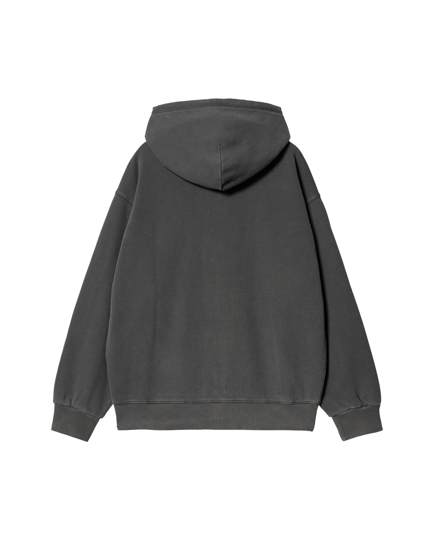 Veste à capuche zippée Carhartt WIP gris anthracite Nelson, dos