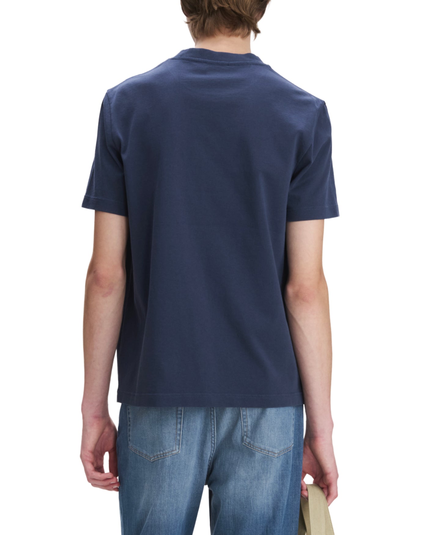 T-shirt A.P.C. Vintage marine col rond vue dos porté par modèle