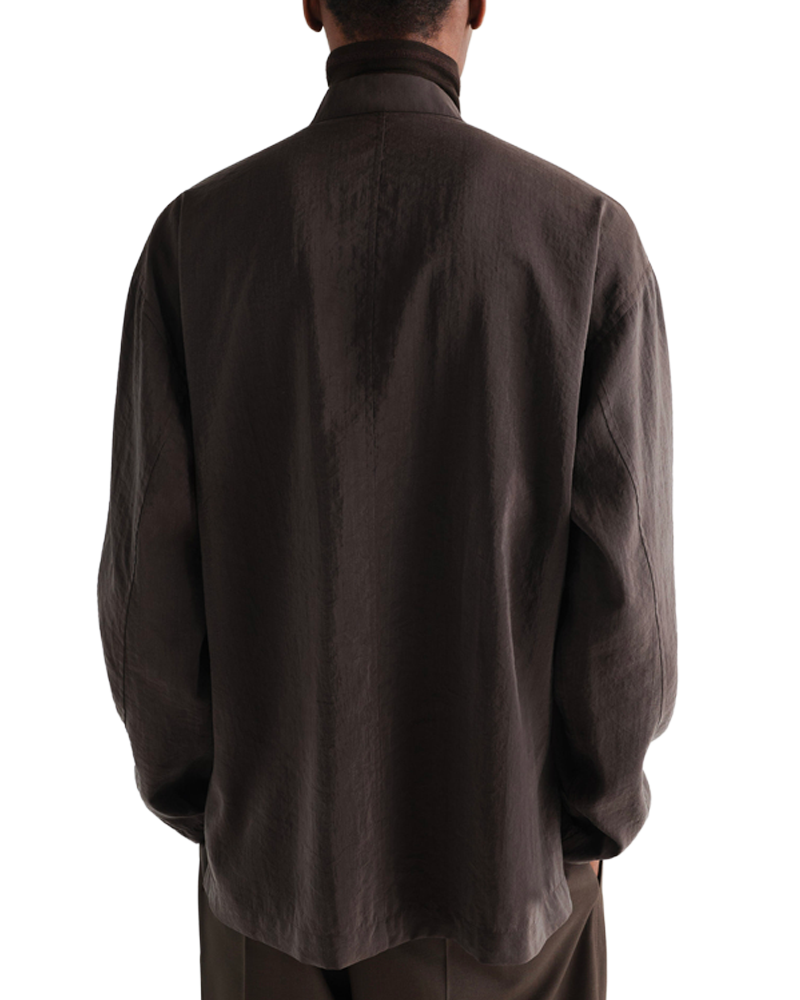 V-NECK SHIRT LICORICE