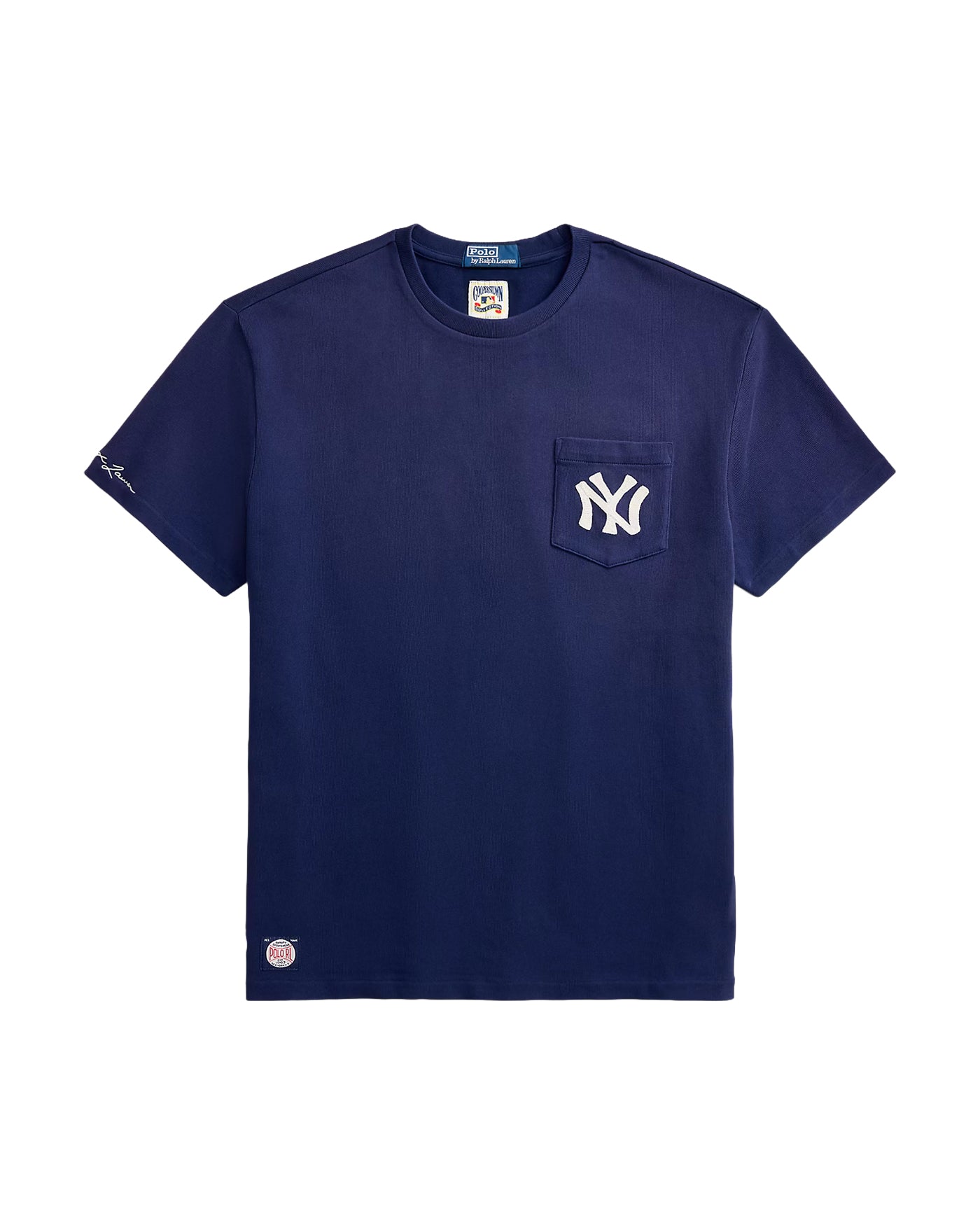 T-shirt Ralph Lauren Jersey NY Yankees bleu marine poche brodée face