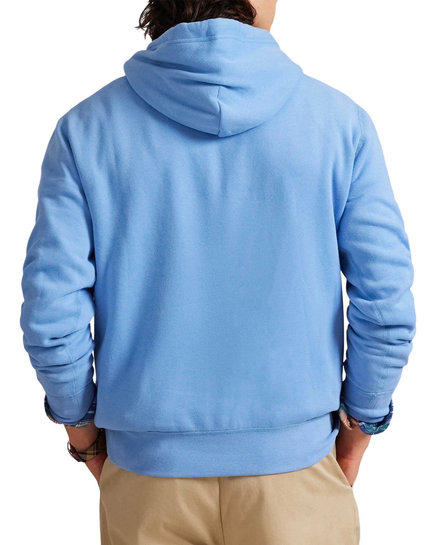 Sweat à capuche Ralph Lauren Bristol bleu ciel capuche vue dos
