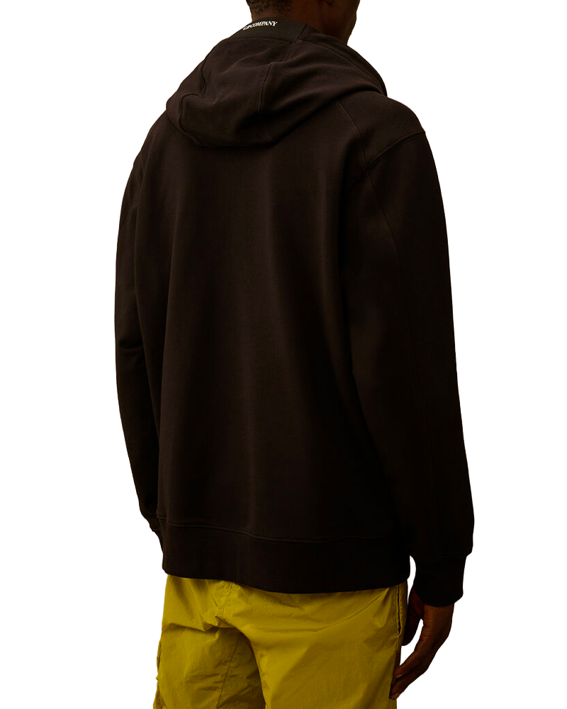 SWEATSHIRTS SWEAT HOODED IN DIAGONAL RAISED FLEECE BLACK