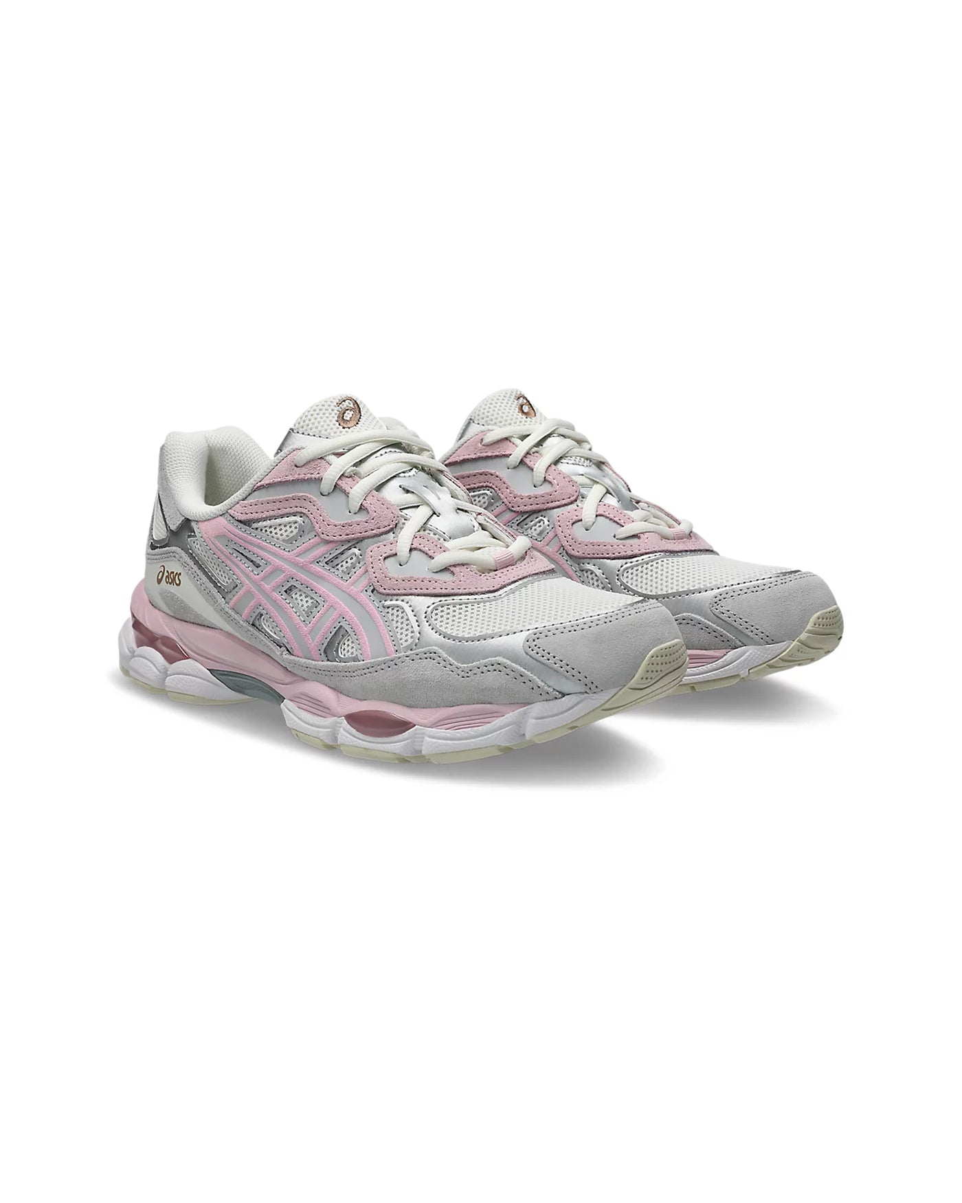 Sneakers Asics Gel-NYC Concrete Barely Rose gris et rose poudré face