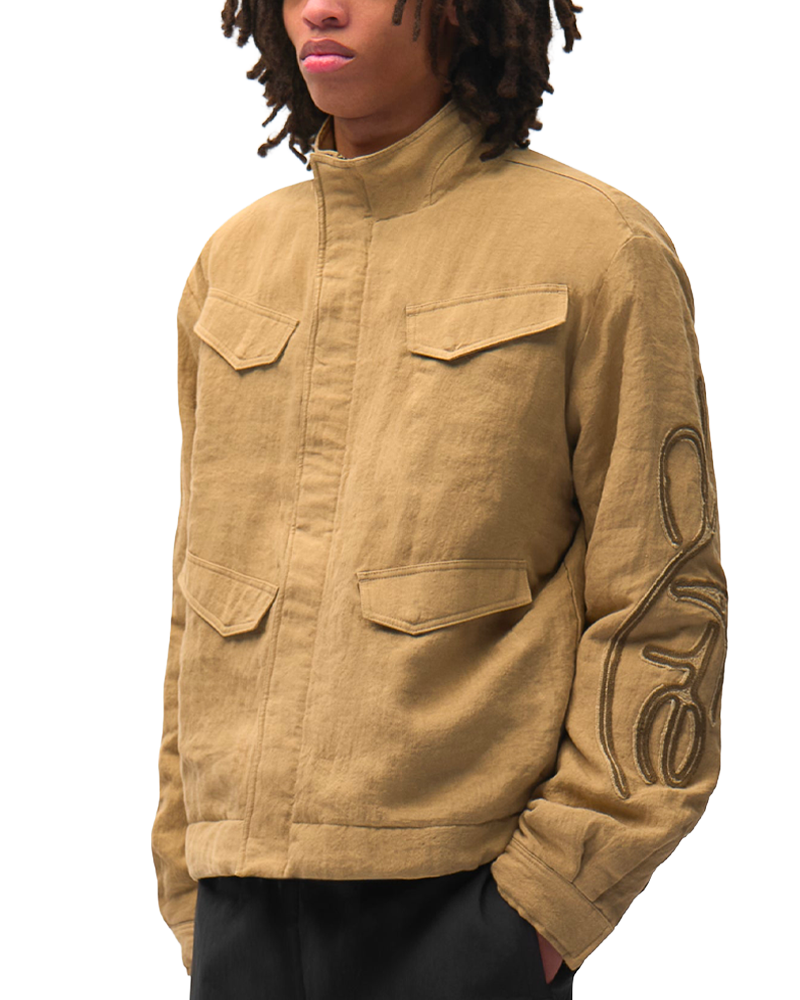 SWIRL UTILITY JACKET BROWN
