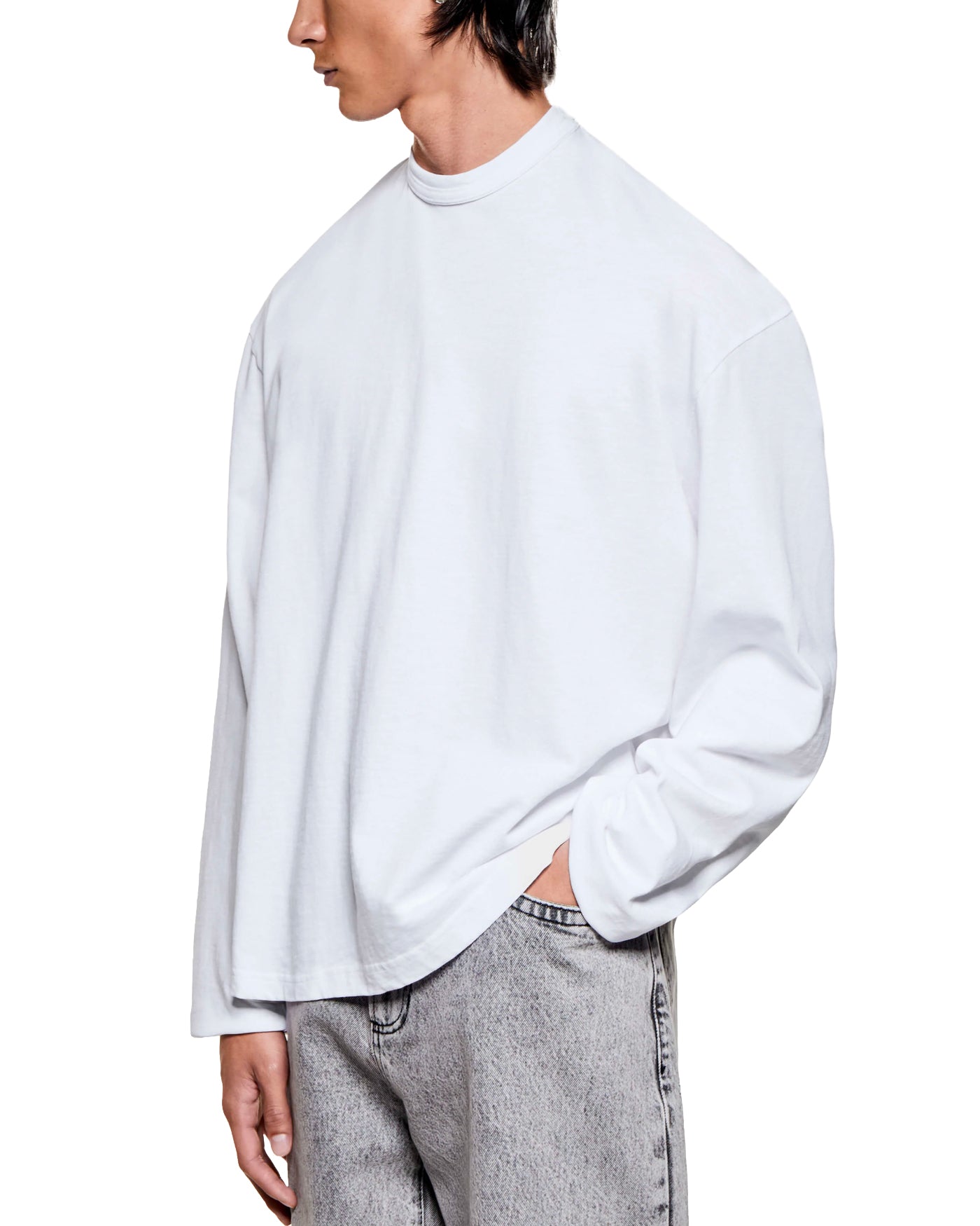 220 GSM SLUB LONG SLEEVE WHITE