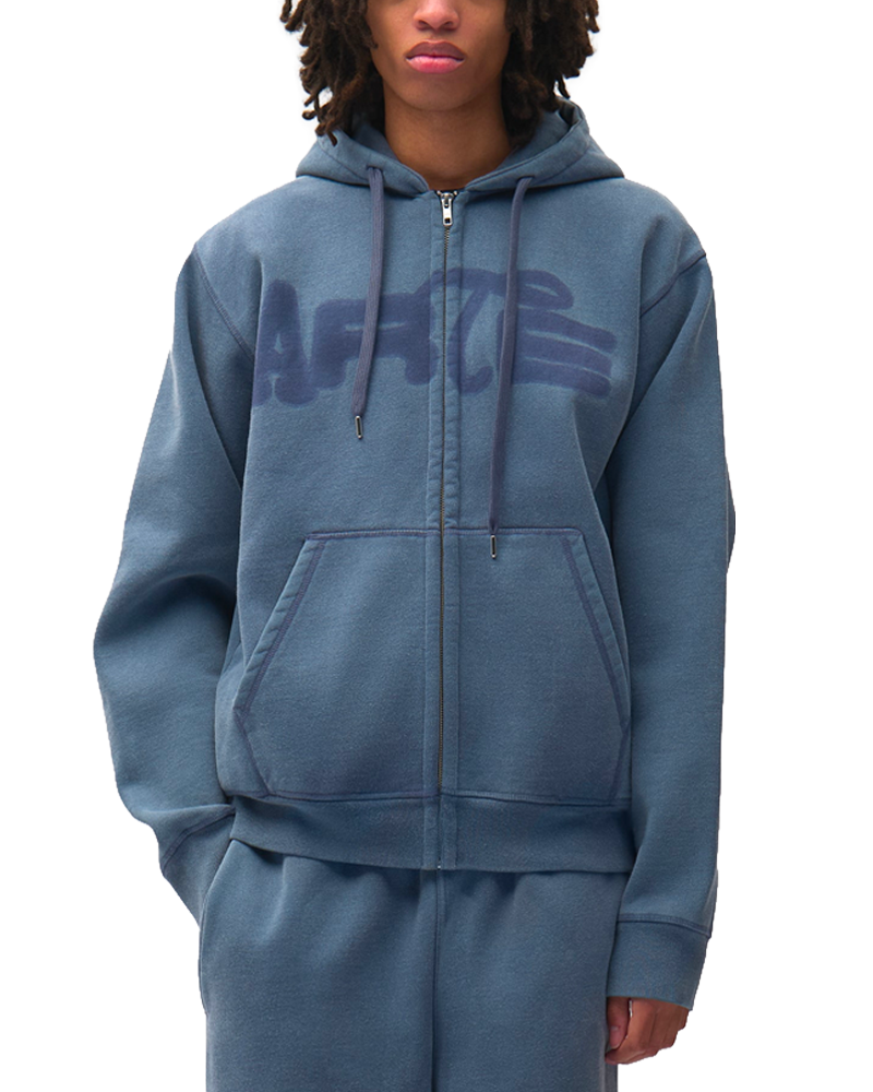 STENCIL SUNFADE ZIP HOODIE NAVY