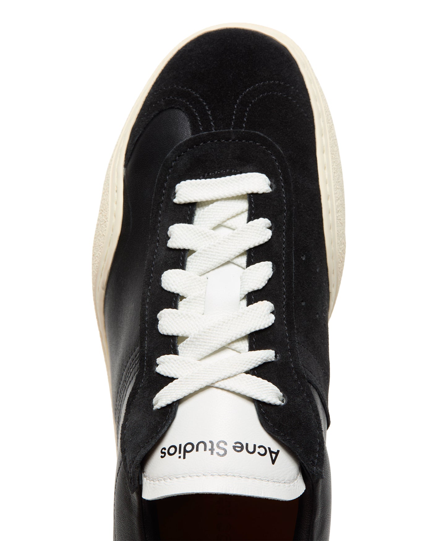 Sneakers Acne Studios Bar Drago M noires lacets blancs vue du dessus