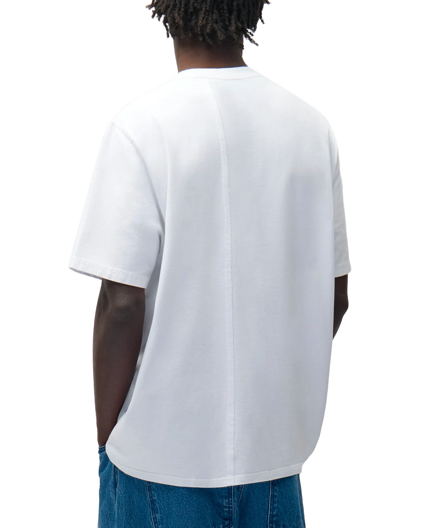 T-shirt imprimé Arte Antwerp blanc photo voiture rose vue dos porté