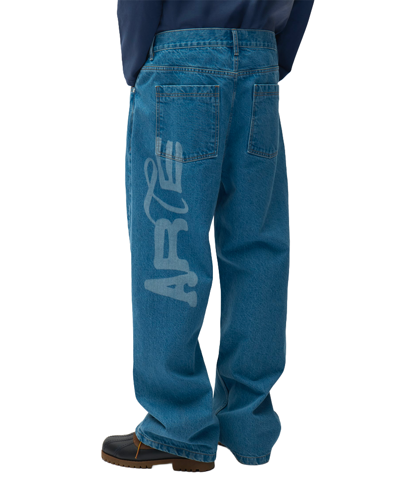 STENCIL UNIFORM DENIM PANTS DENIM BLEACH