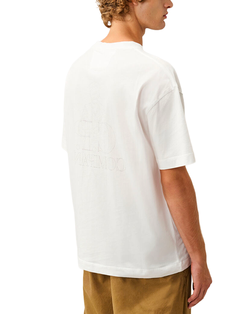 T-shirt C.P. Company coloris Gauze White — détail