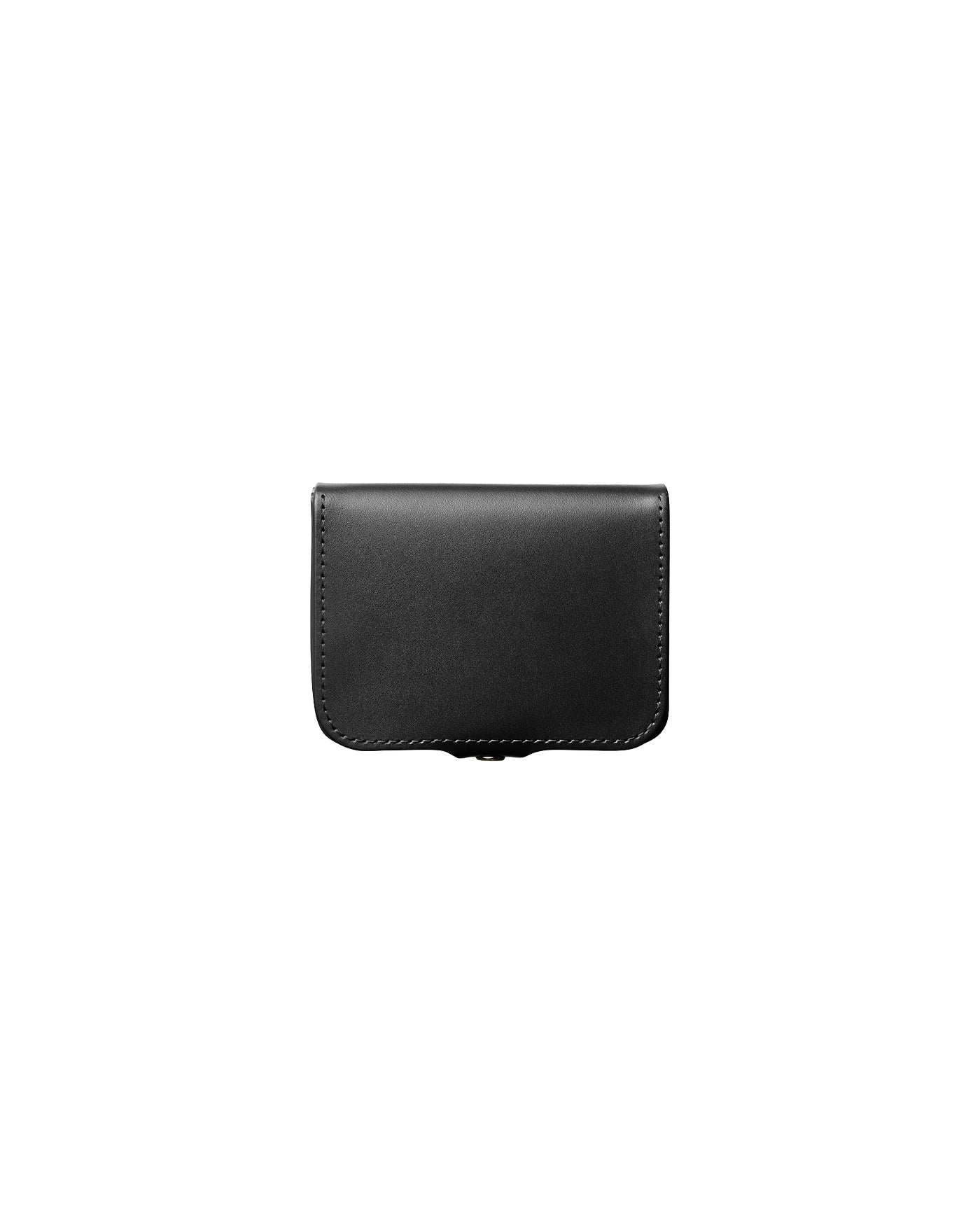 Porte-monnaie Josh A.P.C cuir lisse noir fermeture pression dos