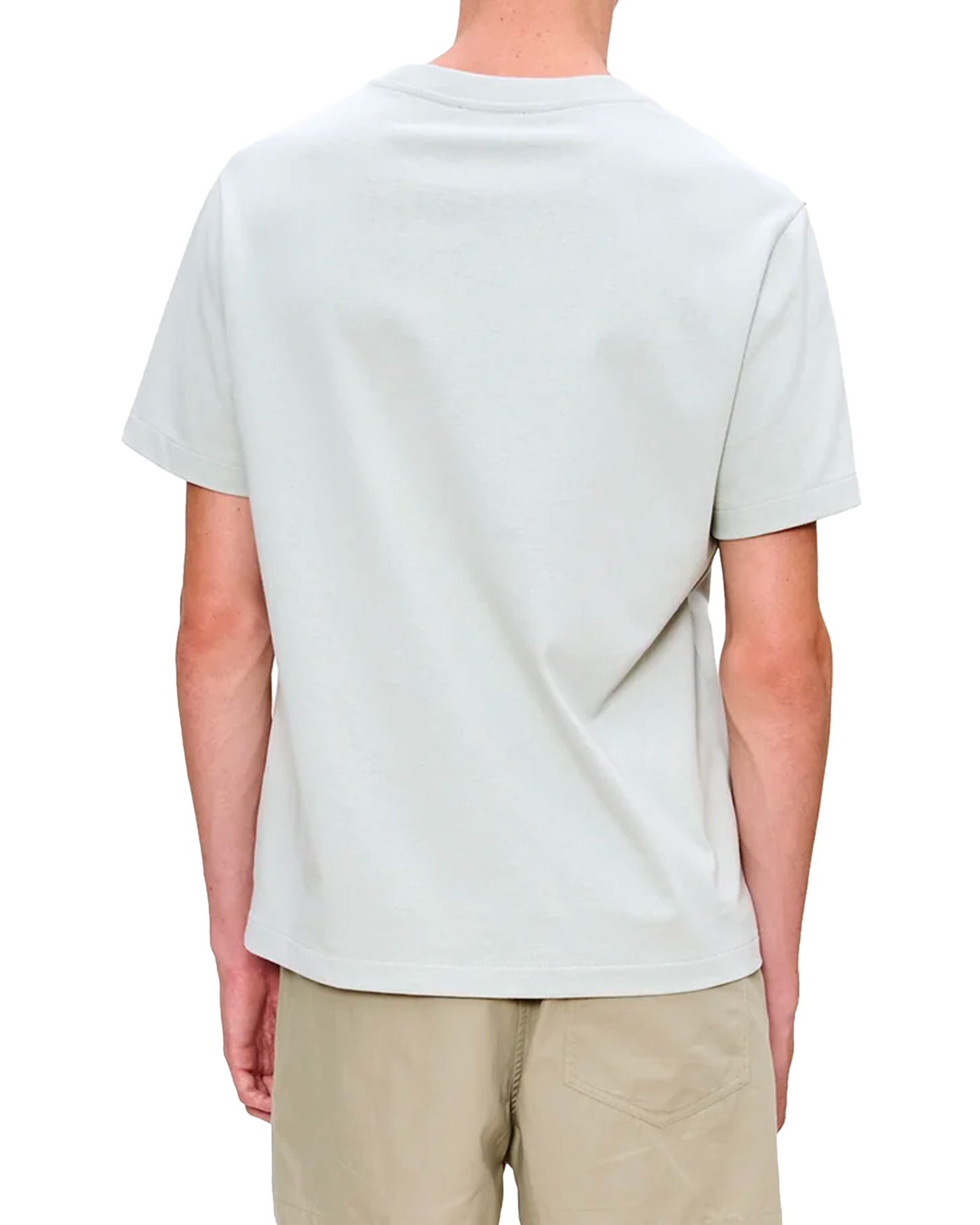 T-shirt A.P.C. Rue Madame bleu pâle manches courtes porté dos