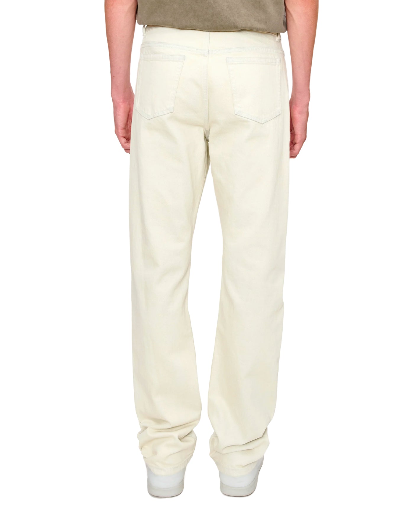 Jeans A.P.C New Standard écru porté sur mannequin vue de dos