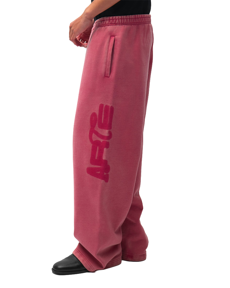 SUNFADE STENCIL EASE SWEATPANTS RED