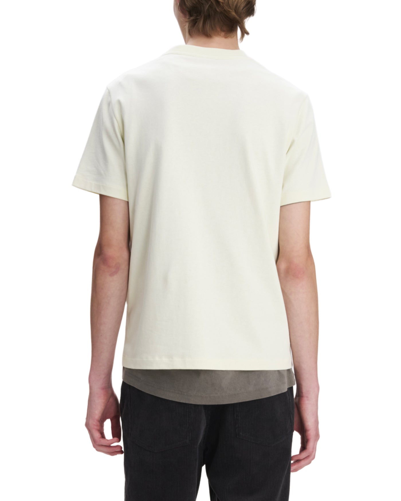 T-shirt A.P.C. Rue Madame Paris coloris blanc cassé vue dos porté