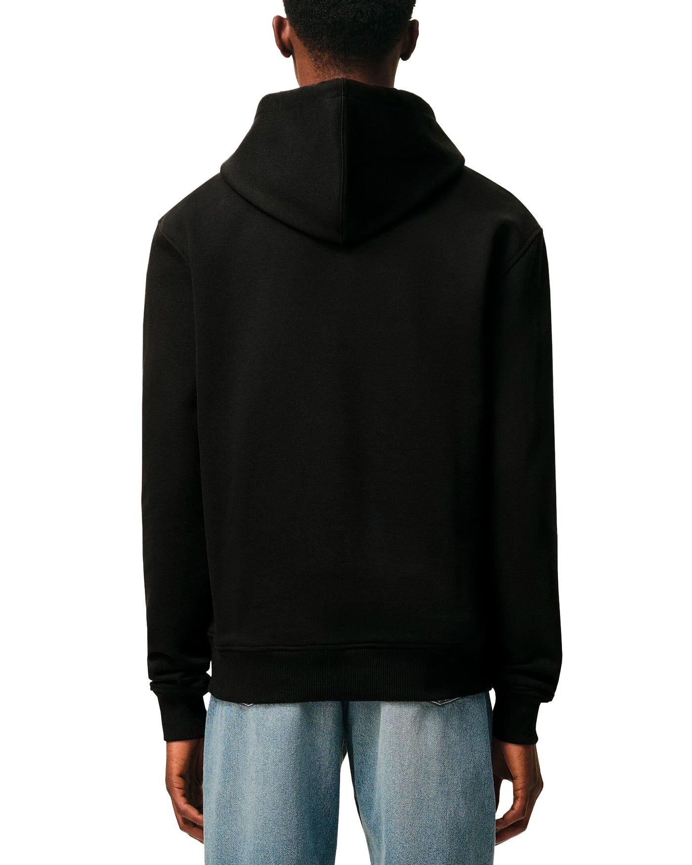 Sweat à capuche Ami Paris noir logo cœur rouge brodé vue dos