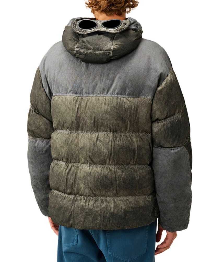 ECO-CHROME R MIXED GOGGLE DOWN JACKET RE-COLOR BLACK