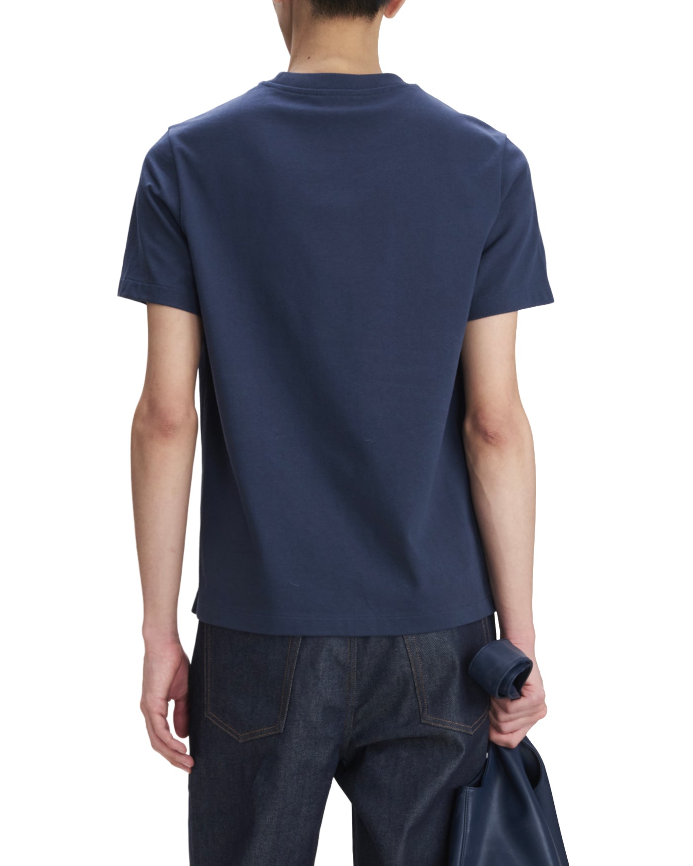 T-shirt A.P.C. Rue Madame Paris coloris marine vue dos porté
