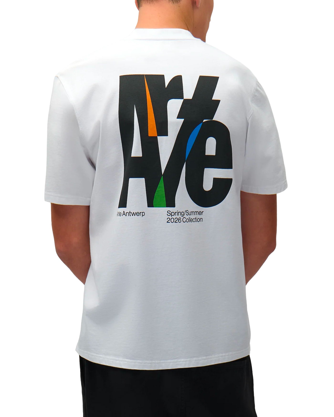 T-shirt Arte Antwerp blanc imprimé graphique Arte porté vue dos