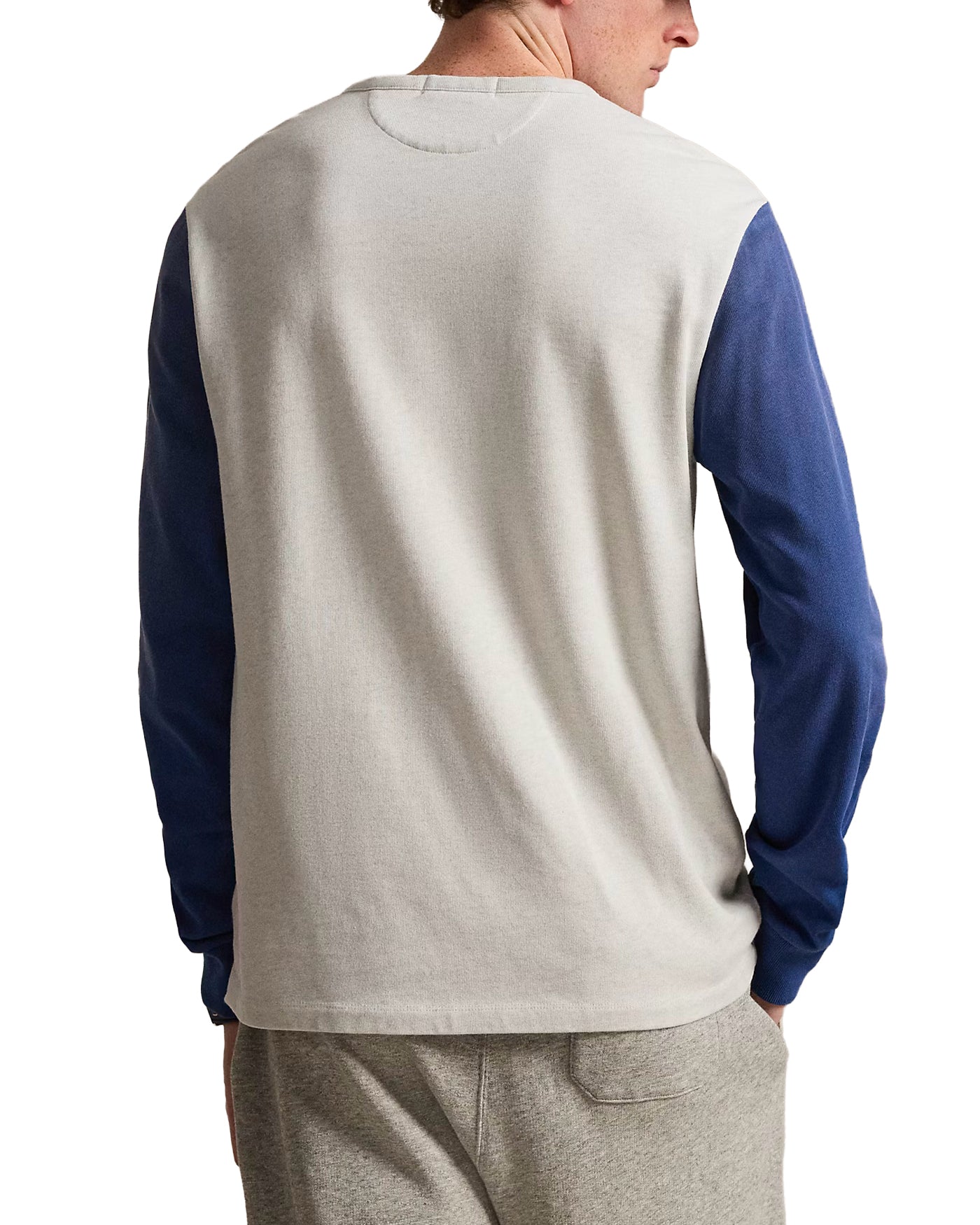 T-shirt manches longues Ralph Lauren x Yankees écru et bleu dos