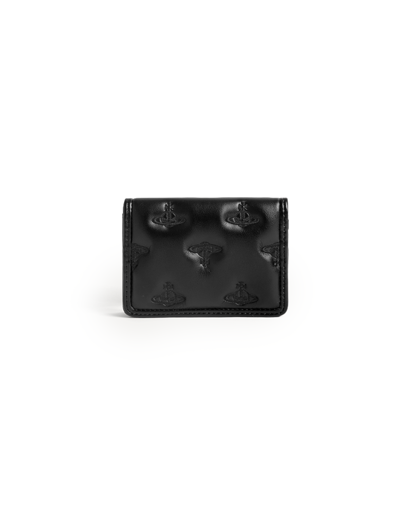 FLAP CARD HOLDER BLACK