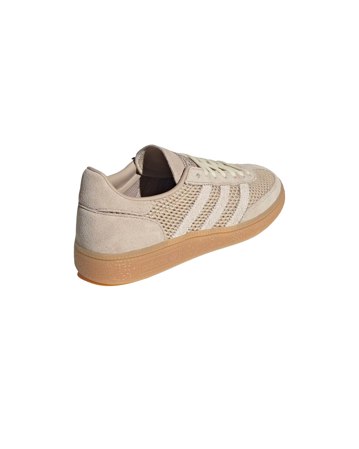 Sneakers Adidas Handball Spezial beige sable maille suède semelle gomme dos