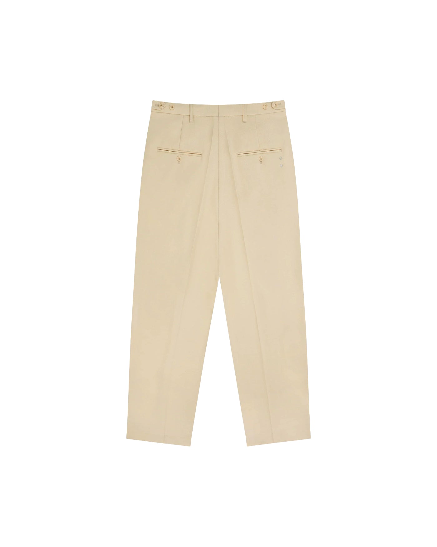 Pantalon About:Blank écru clair tailleur wide leg à plis dos