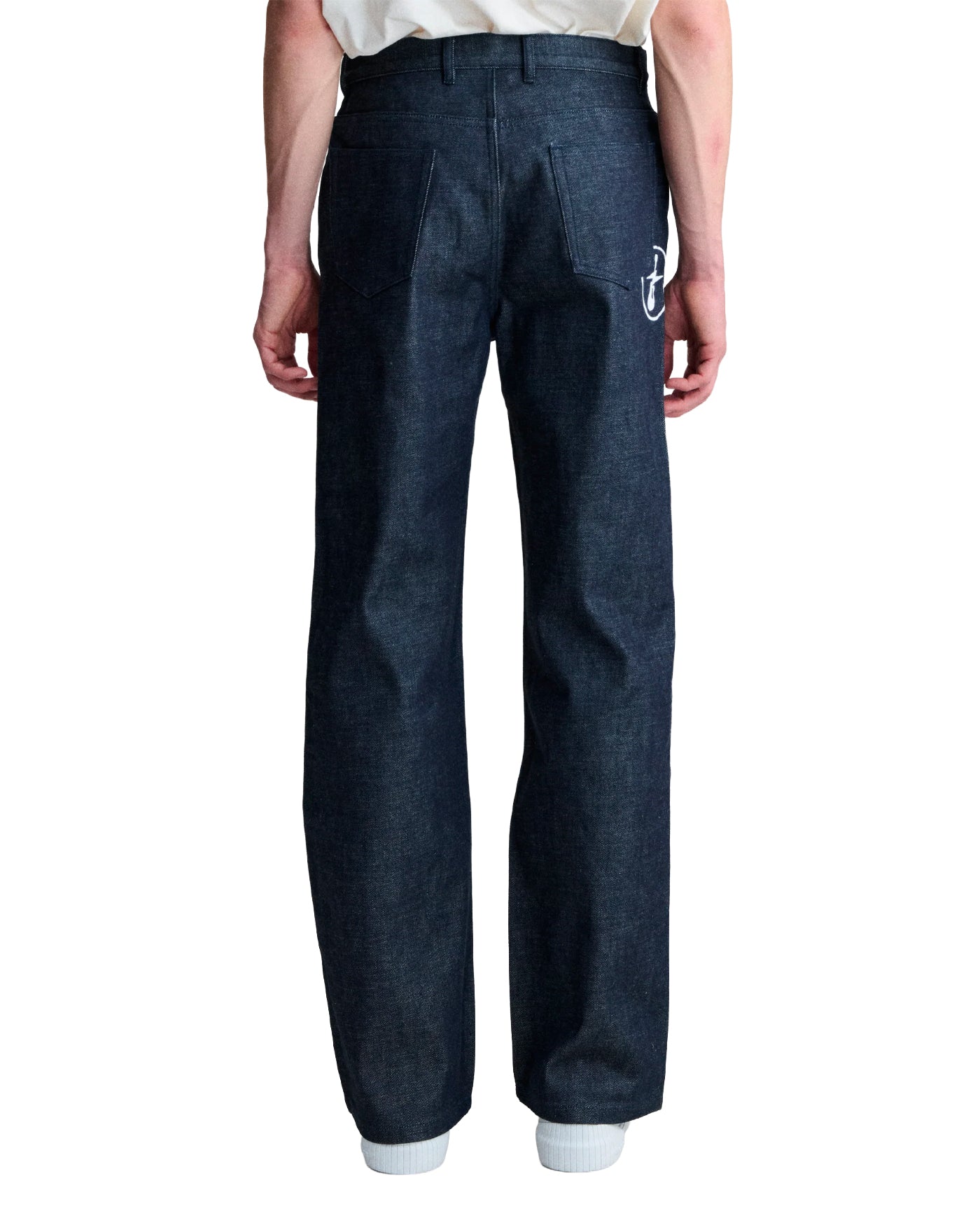 Jeans A.P.C FRGMT Sally indigo brut large porté dos logo brodé