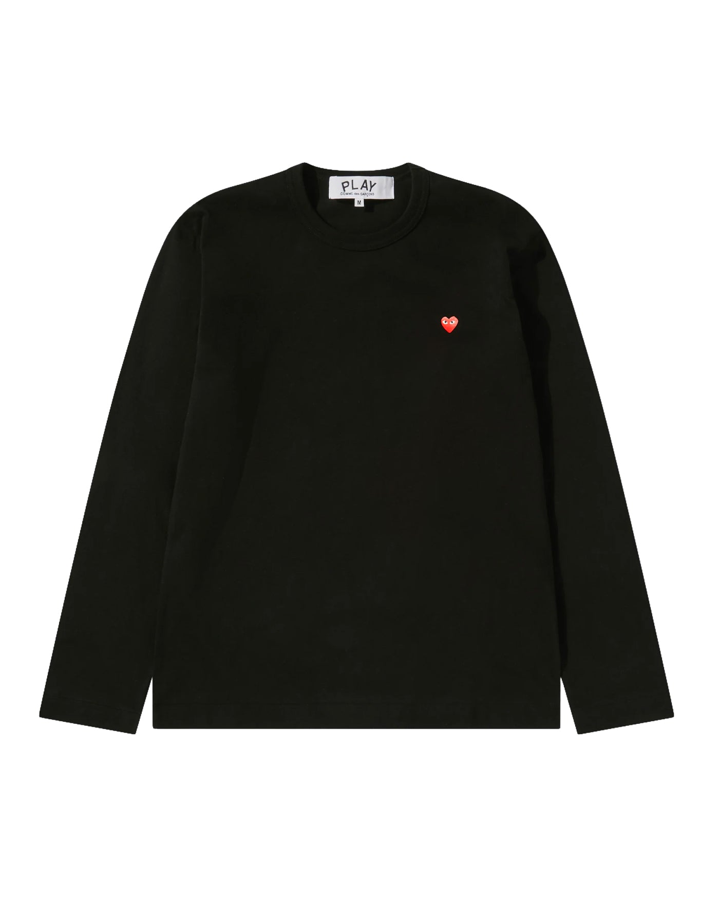 T-shirt manches longues Comme Des Garçons Play noir cœur rouge face
