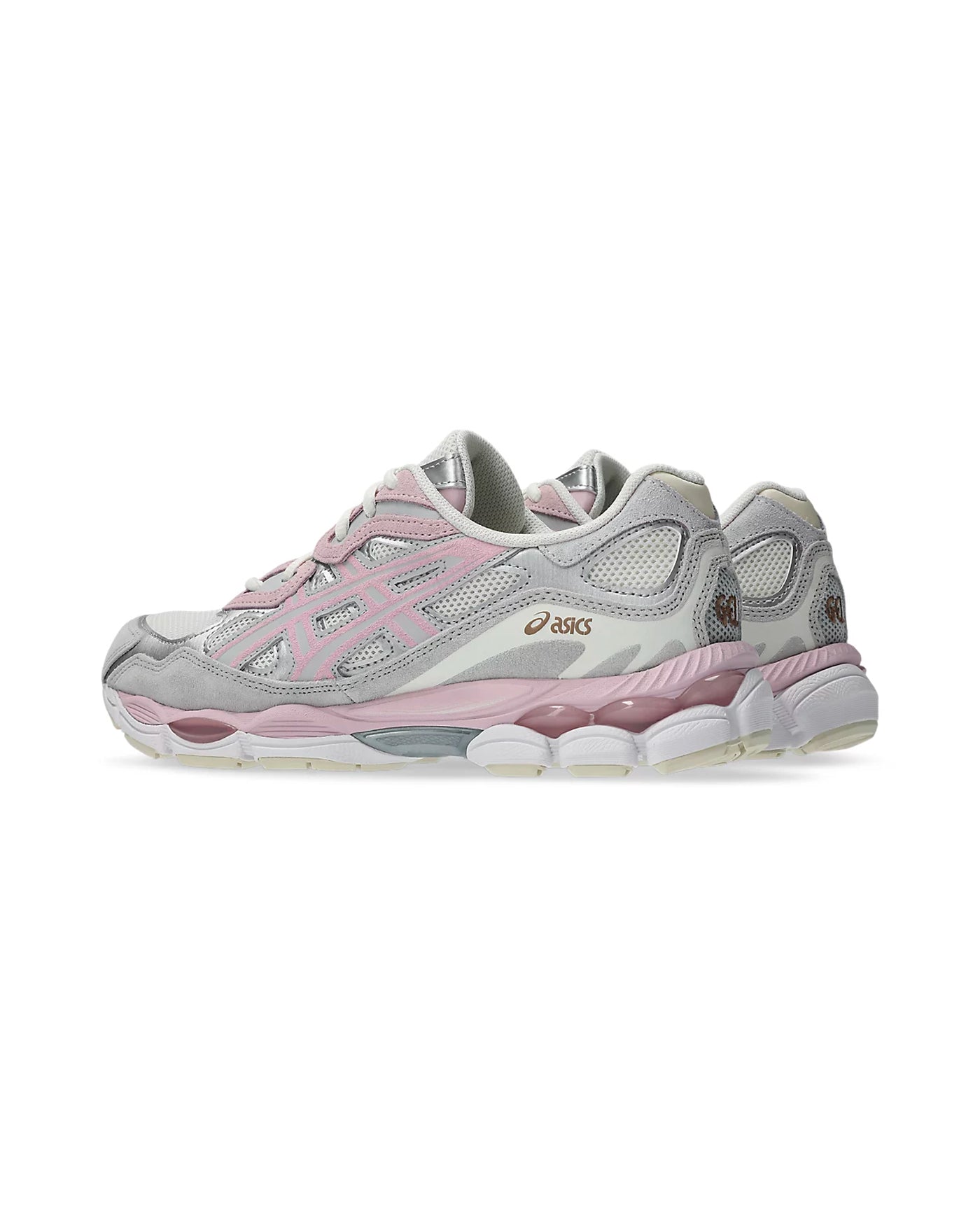 Sneakers Asics Gel-NYC Concrete Barely Rose gris et rose poudré profil droit